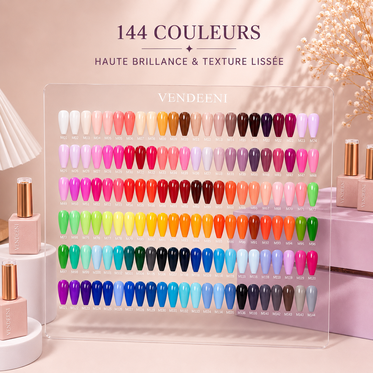 Collection Vendeeni 144 Couleurs — Vernis à l'Unité (M101-M144) Vendeeni