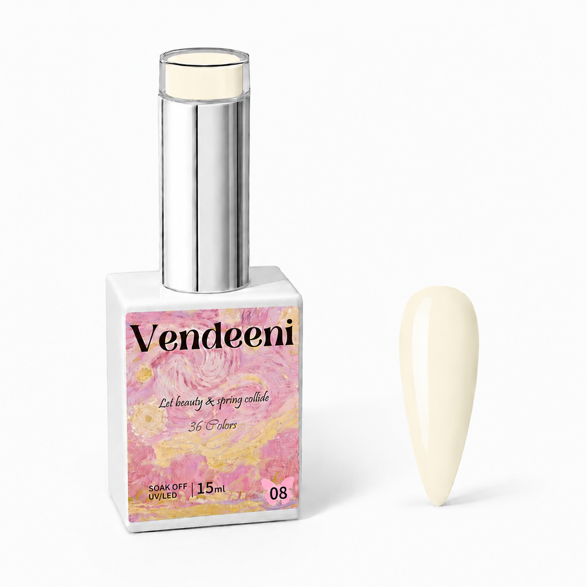 Gel Couleur Spring Collection Vendeeni – 36 Teintes Pastel & Néon Hema Free 15ml Vendeeni