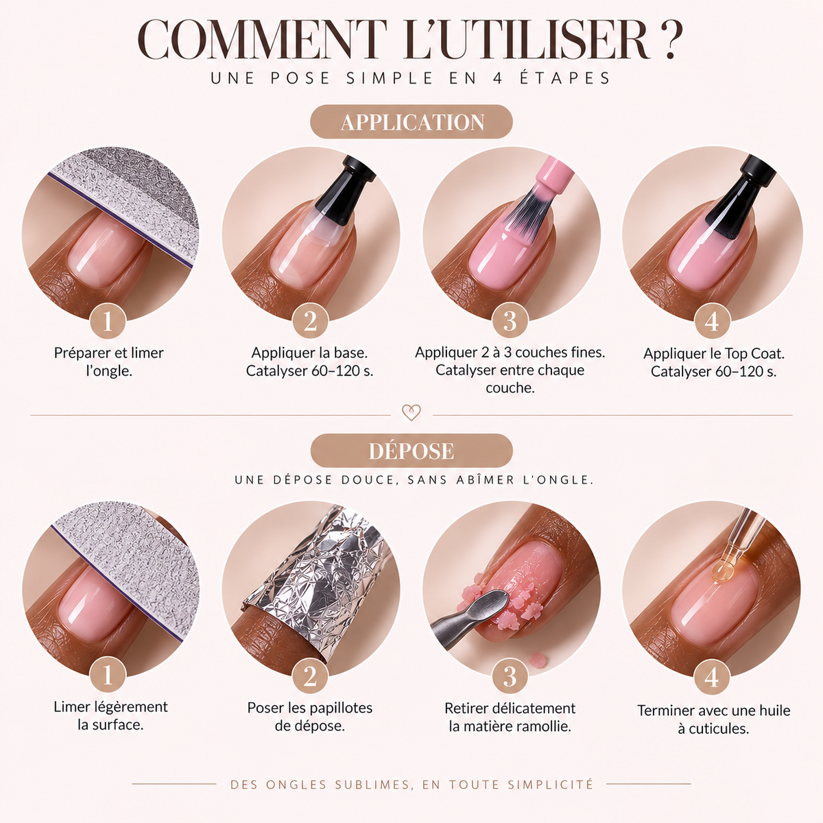 Vernis semi-permanent à l'unité (60 couleurs disponibles) LE MONDE LESTHETIQUE