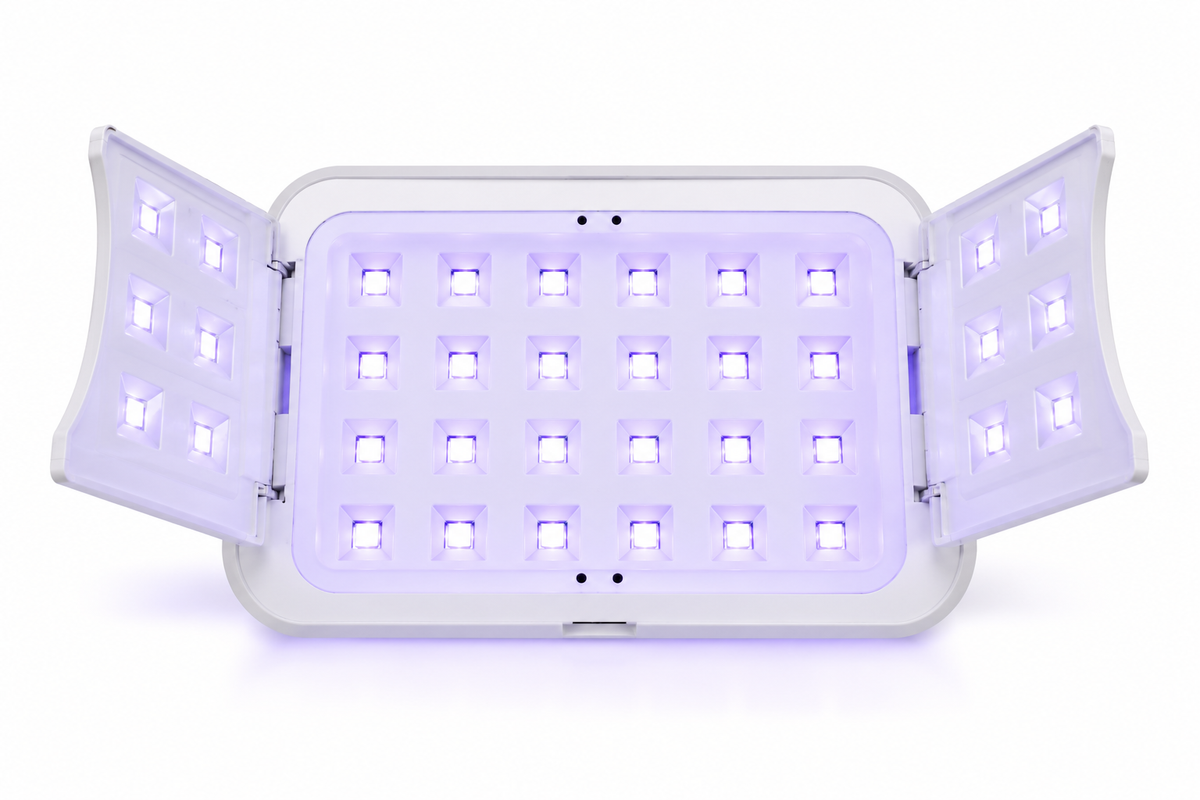 Mini Lampe Noir SK-Diamond — vue LEDs allumées