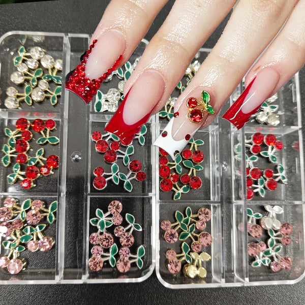 DECORATION CERISES ROUGE, ROSE, DOLAR