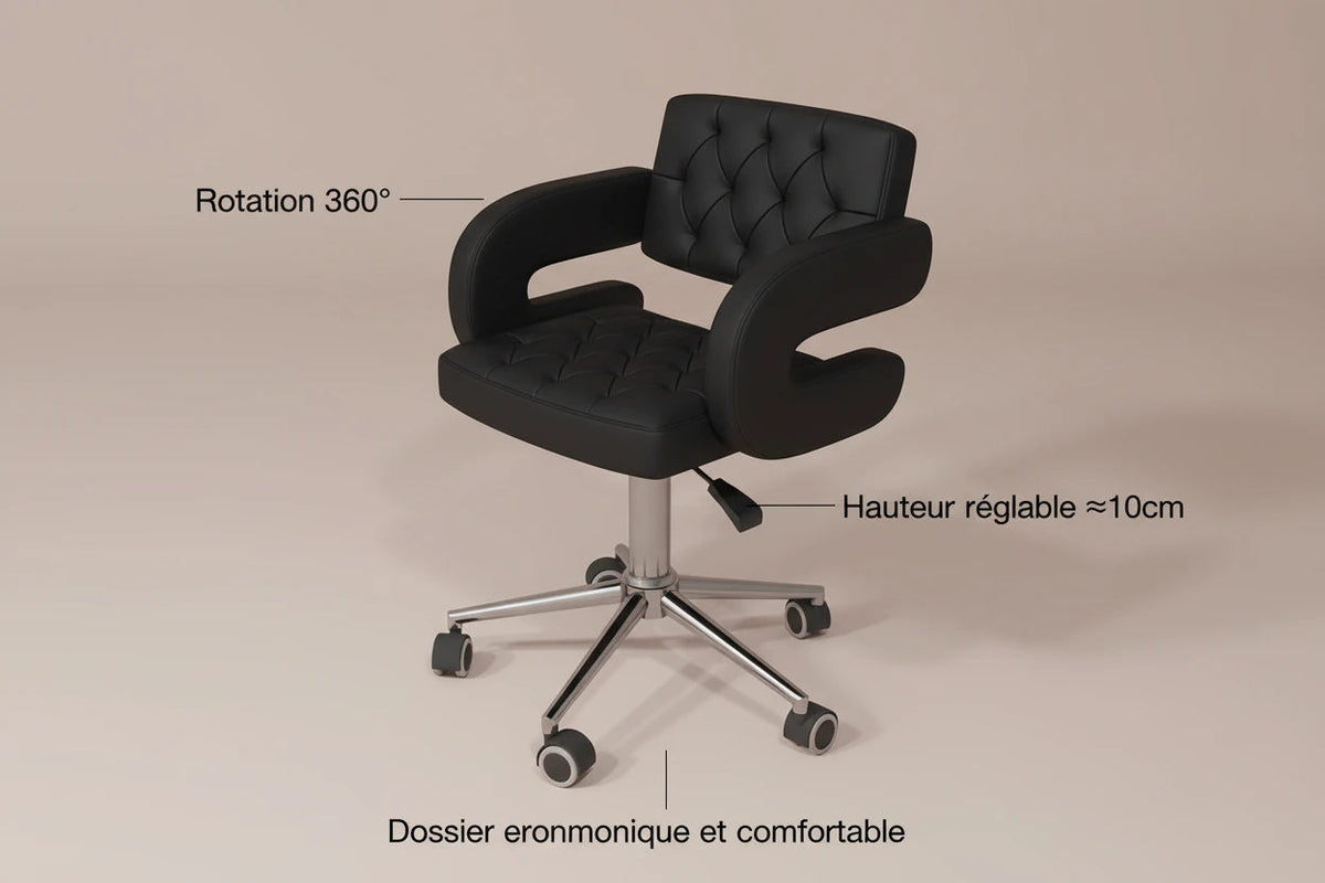 XS-C41 CHAISE PRO AVEC DOSSIER ET REPOSE MAIN VELOUR LE MONDE LESTHETIQUE
