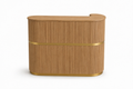 XS-RE09 COMPTOIR 120X55X100 BLANC AVEC DORE METAL