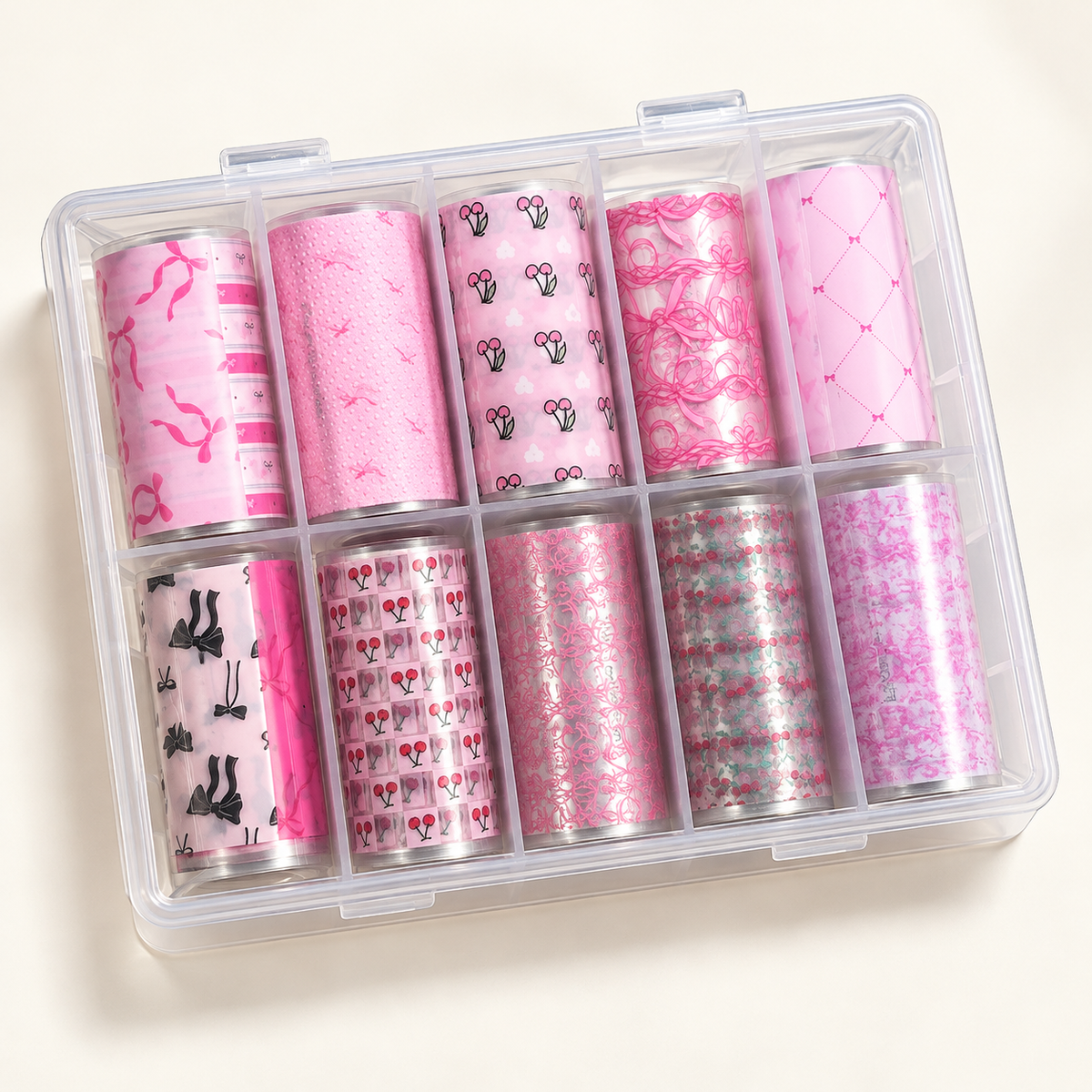 Foil Stickers Nail Art – Coffret 10 Rouleaux à Motifs Monde de l'Esthétique