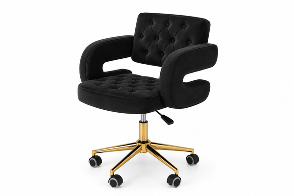 Chaise Professionnelle Velours Noir – XS-C41