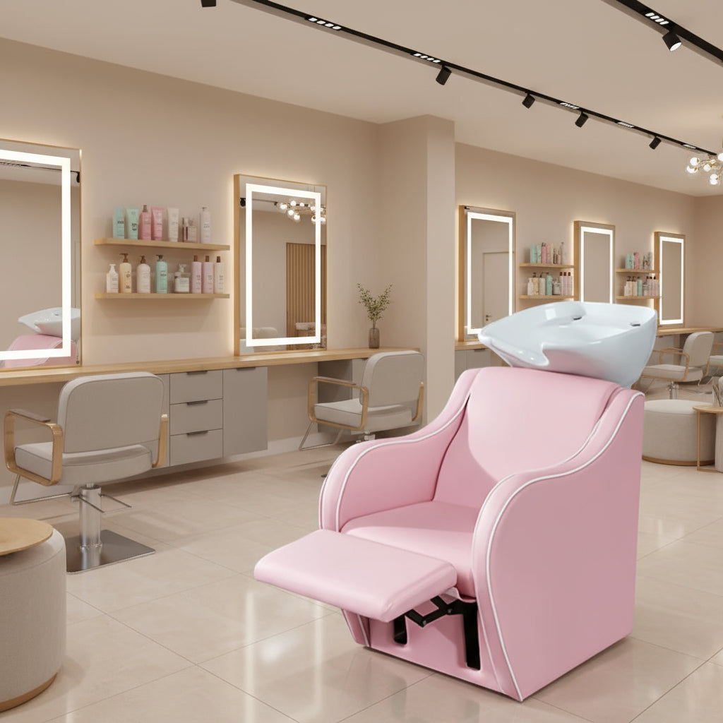 XS-S04 FAUTEUIL ROSE BAC COIFURE LE MONDE LESTHETIQUE