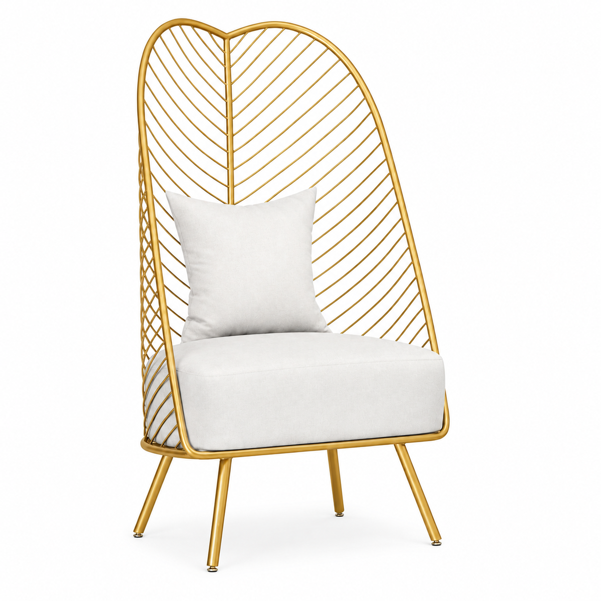 Chaise Feuille Dorée XS-C014 – Accueil & Réception Institut de Beauté Le Monde de l'Esthétique