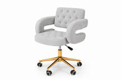 Chaise Professionnelle Velours Gris – XS-C41
