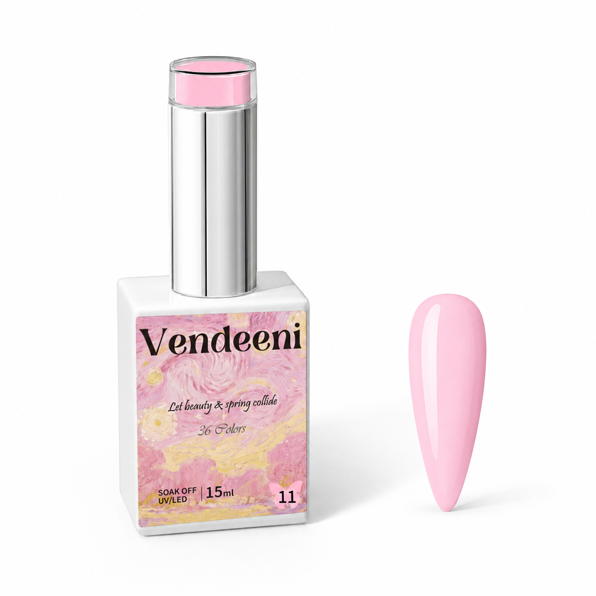 Gel Couleur Spring Collection Vendeeni – 36 Teintes Pastel & Néon Hema Free 15ml Vendeeni
