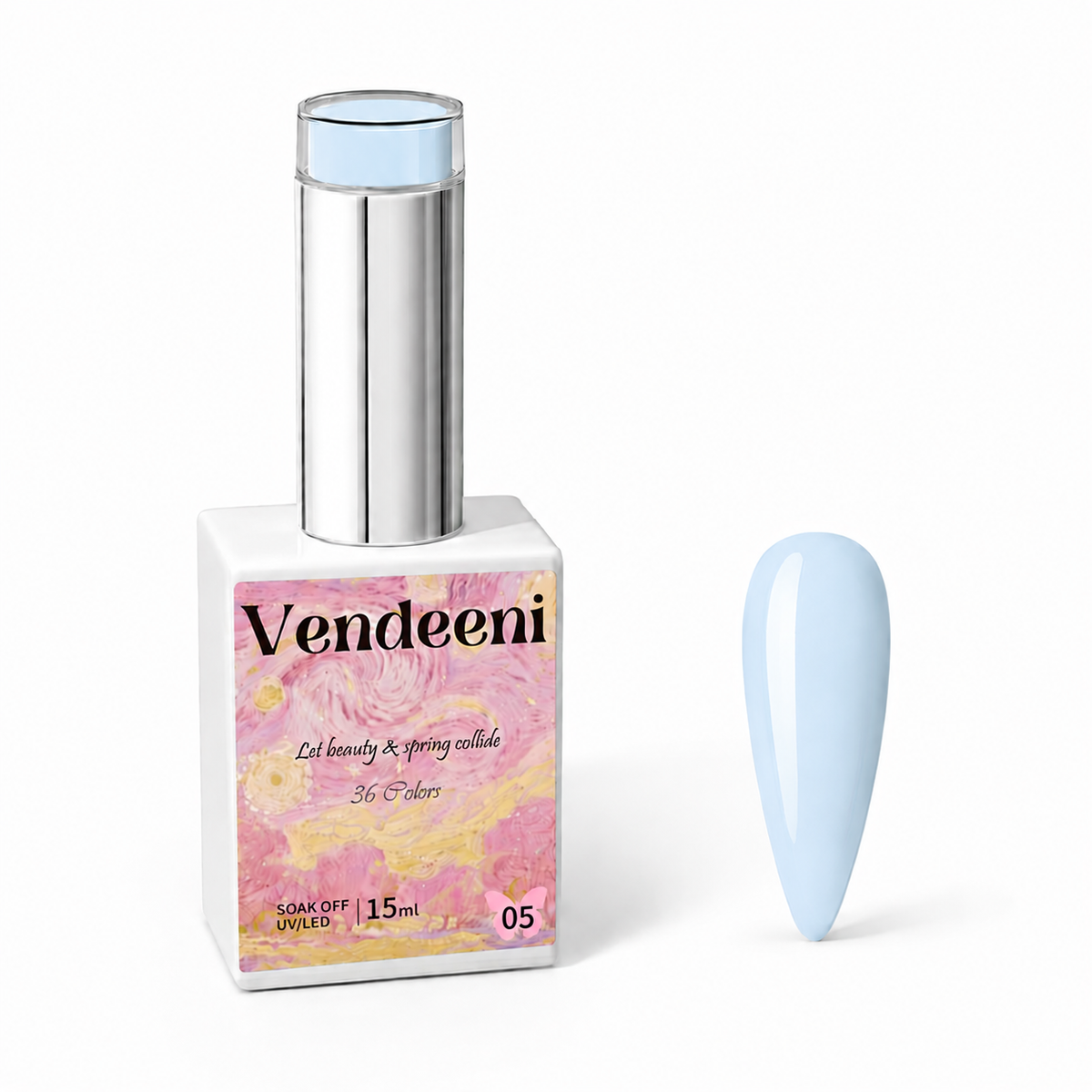 Gel Couleur Spring Collection Vendeeni – 36 Teintes Pastel & Néon Hema Free 15ml Vendeeni