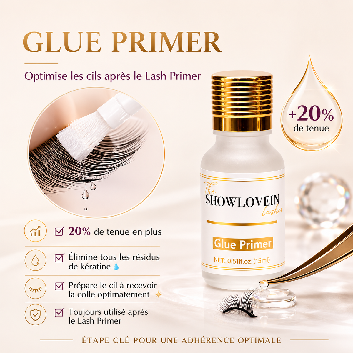 Kit Tenue Parfaite Extension Cils — Bond, Seal & Remover Le Monde de l'Esthétique