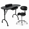 Table de Manucure Pliante XS-MB05 – Tiroir + Coussin + Chaise | Salon Pro