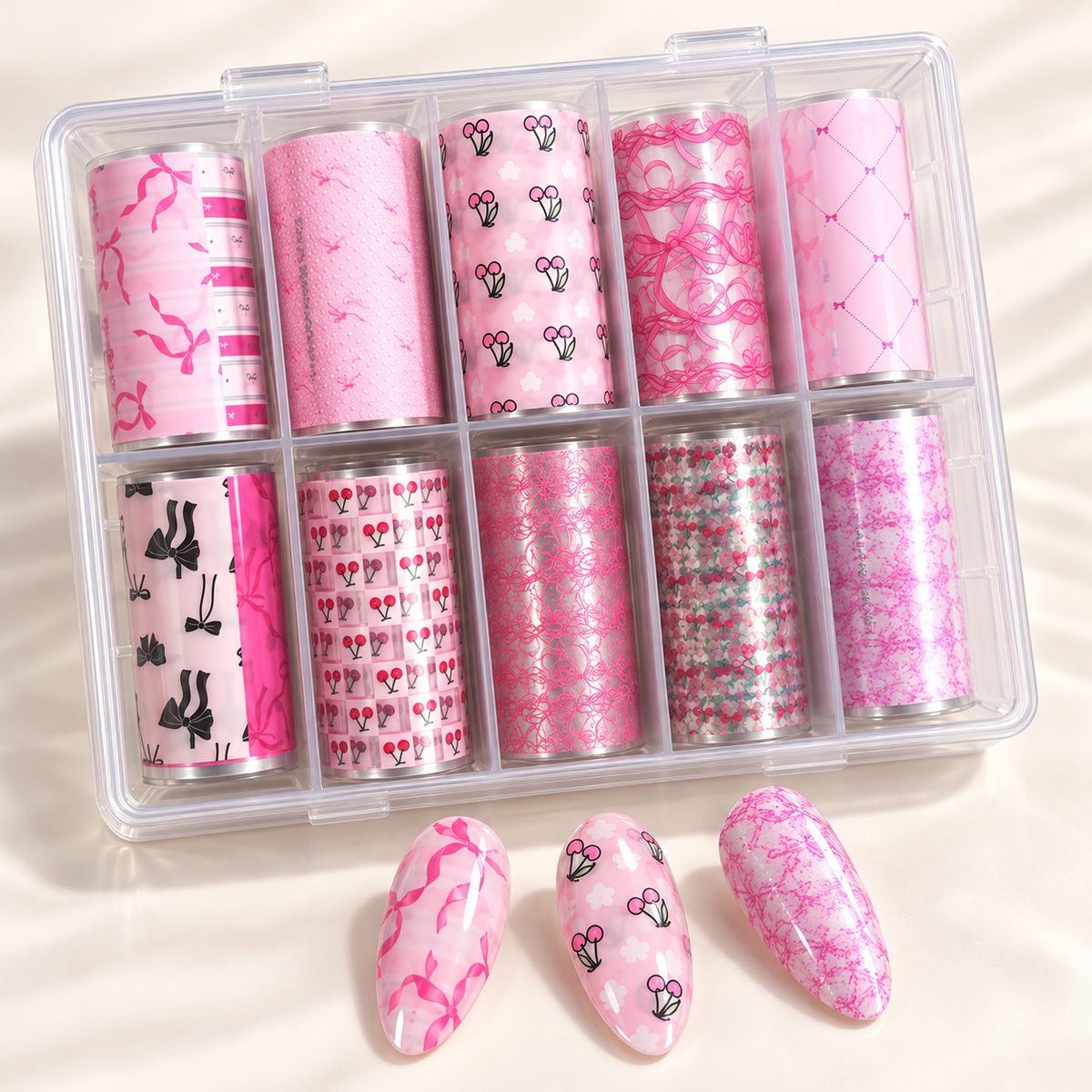 Foil Stickers Nail Art – Coffret 10 Rouleaux à Motifs Monde de l'Esthétique