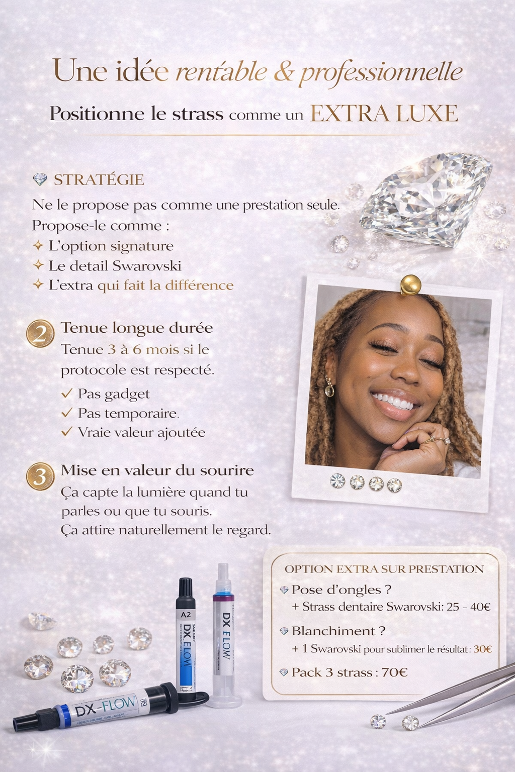💎 Kit Débutant – Strass Dentaire Professionnel Monde de l'Esthétique