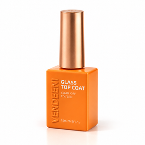 Glass Top Coat Vendeeni 15 ml – Finition Effet Verre Ultra-Brillante