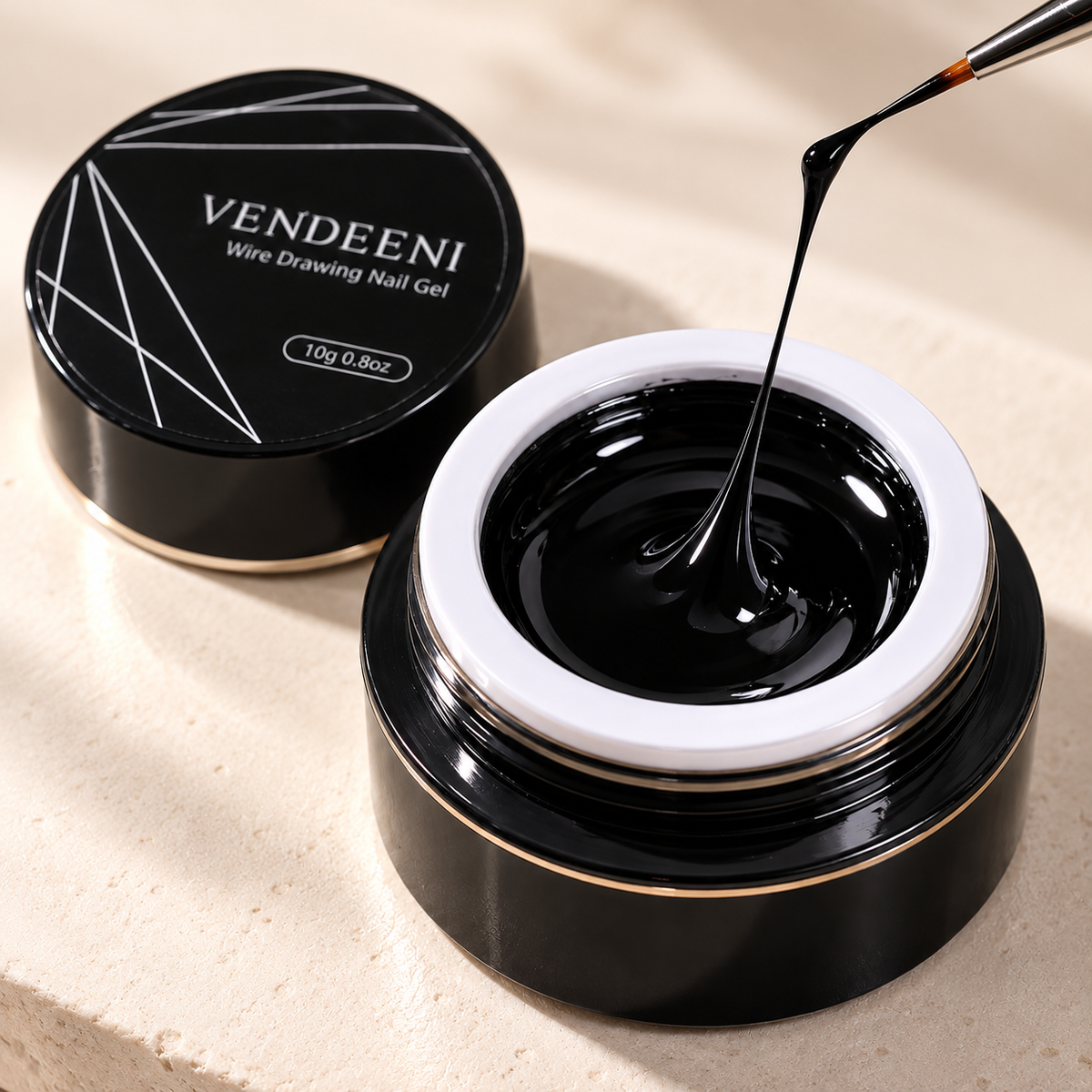 Spider Gel VENDEENI 10 g – Gel Nail Art Filament Noir & Blanc LE MONDE LESTHETIQUE