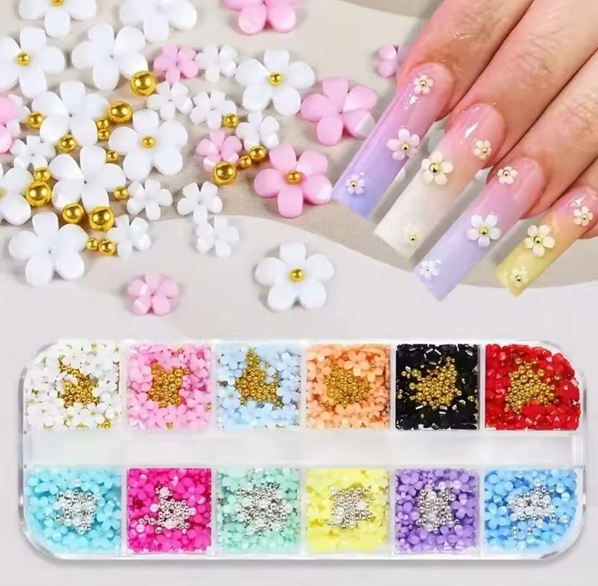 PETITS FLEURS ACRYLIQUE COLORIE LE MONDE LESTHETIQUE