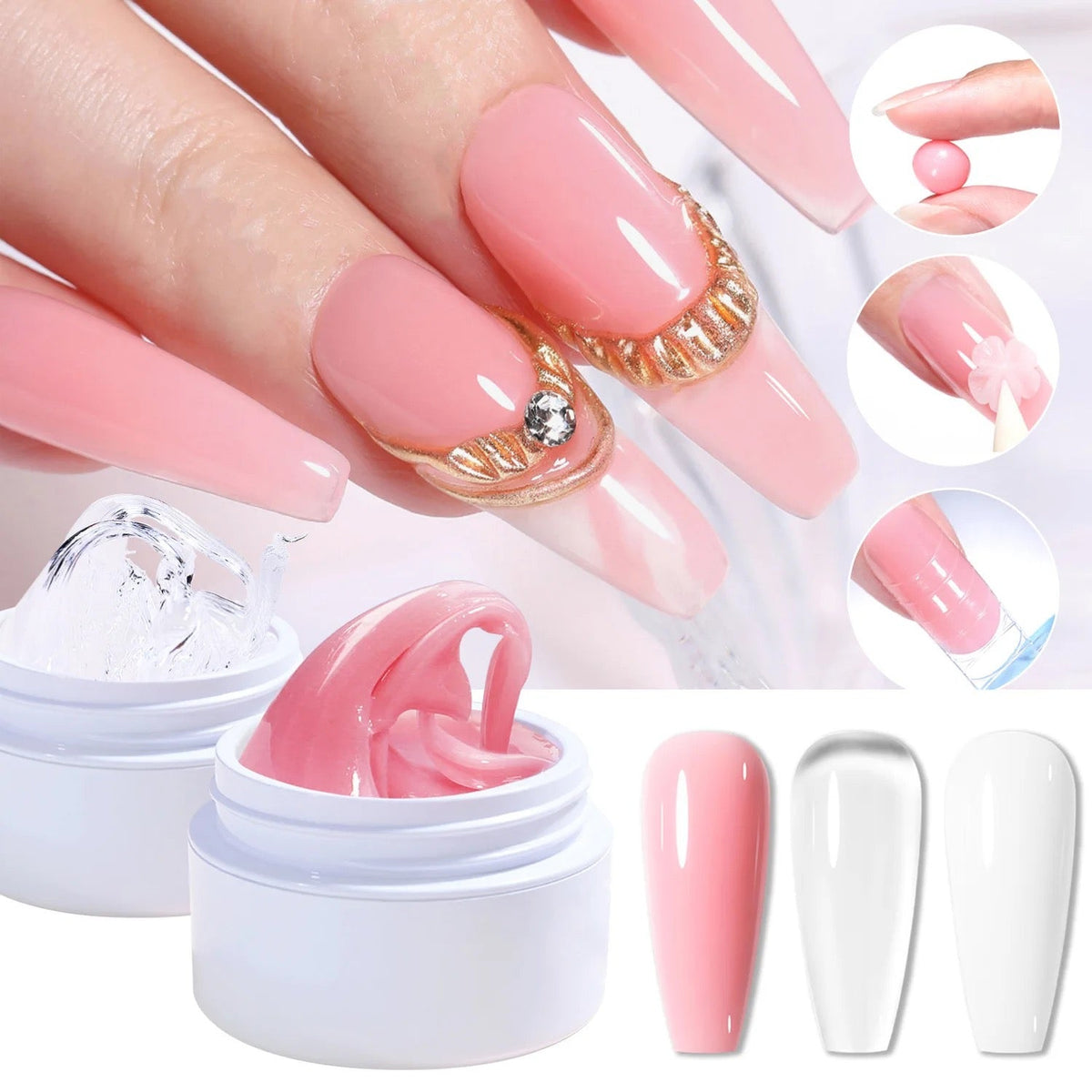 [NAILS-GEL] Gel Builder 3D pose sculptée