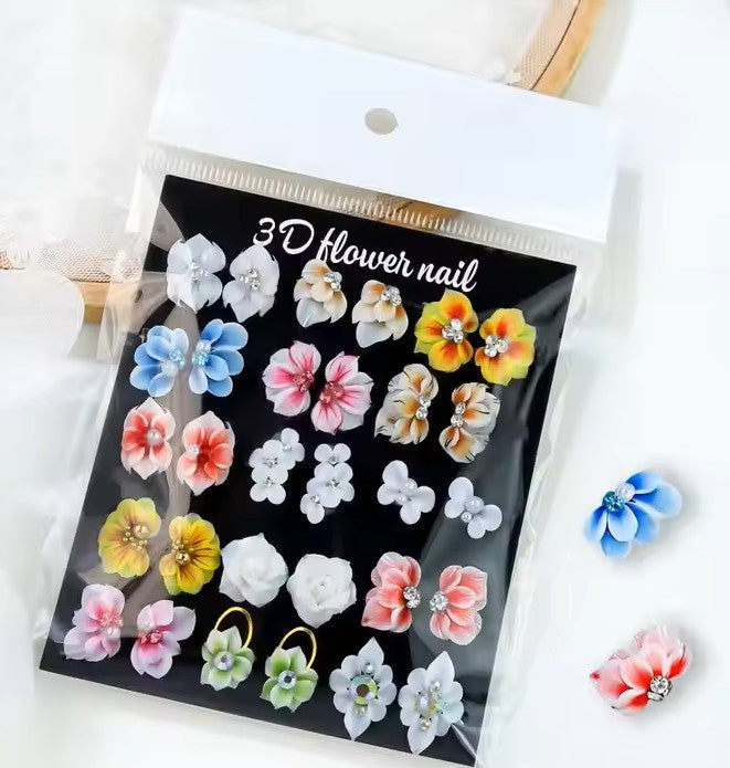 DECORATION LOT FLEURS 3D