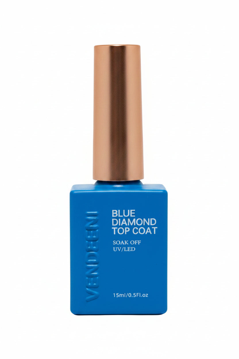 Blue Diamond Top Coat Vendeeni 15ml – Soak Off UV/LED