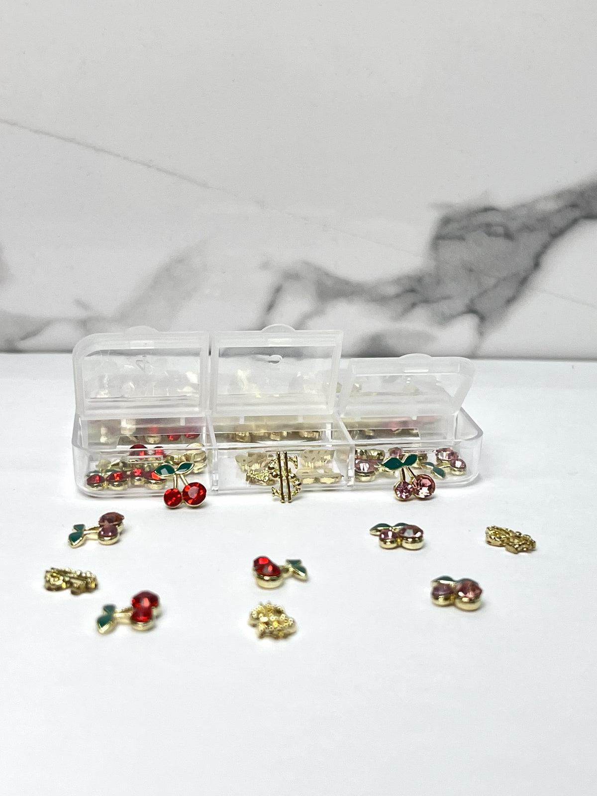 DECORATION CERISES ROUGE, ROSE, DOLAR