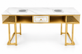 Table de Manucure Professionnelle XS-M051 – Effet Marbre & Aspirateur Intégré