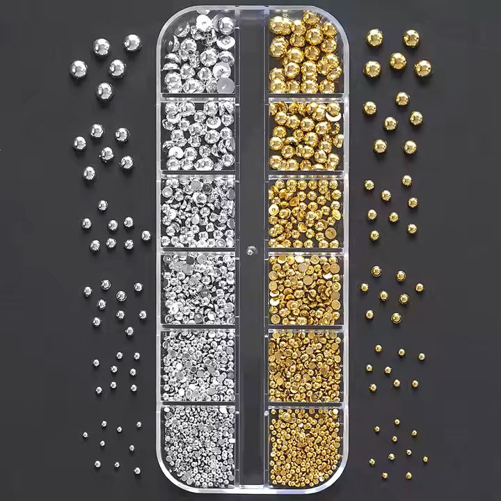 DECORATION PERLE RONDE DORE/ARGENTE