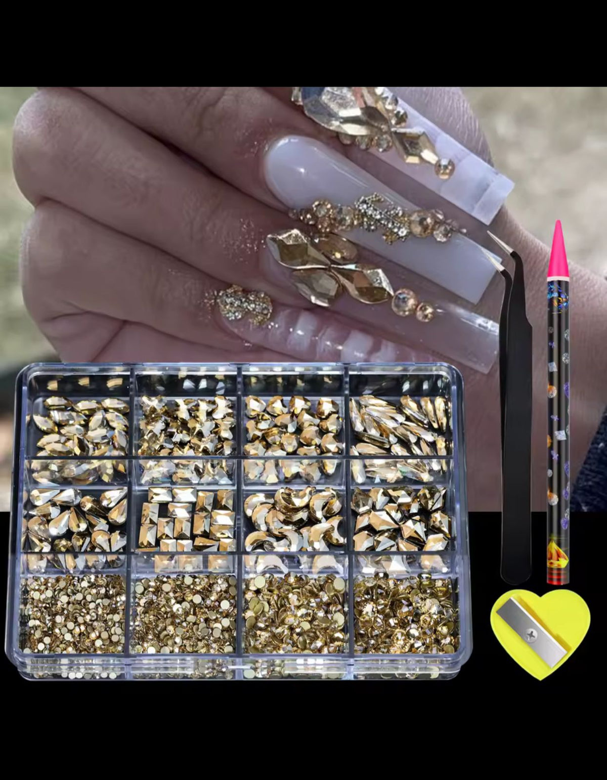 LOT STRASS AVEC PINCE intégrée LE MONDE LESTHETIQUE