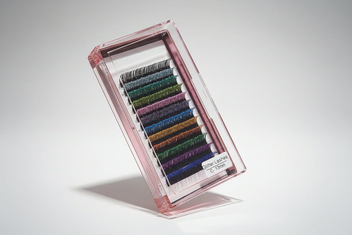 EXTENSION CILS A CILS COLORIE AVEC PAILLETTES