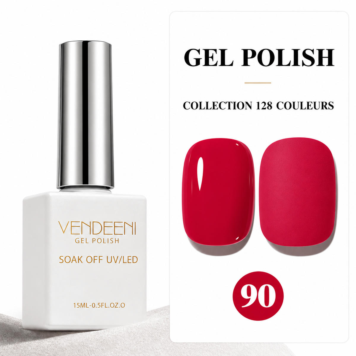 VENDEENI Vernis Gel Semi-Permanent UV/LED – Collection 128 Teintes VENDEENI