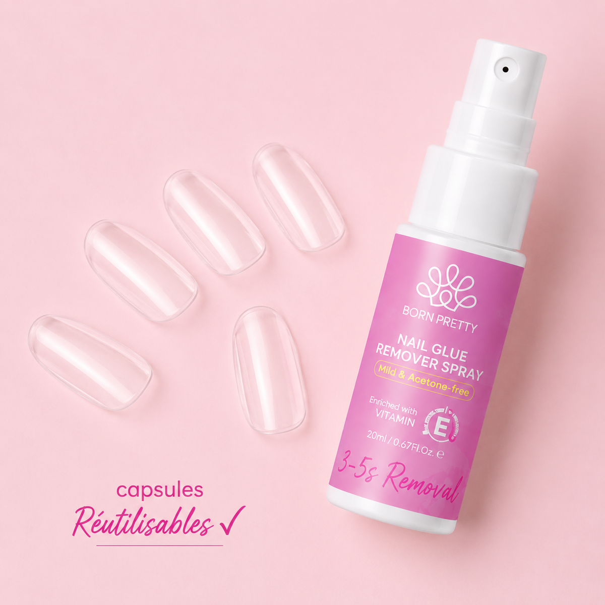 Nail tips intactes et réutilisables
