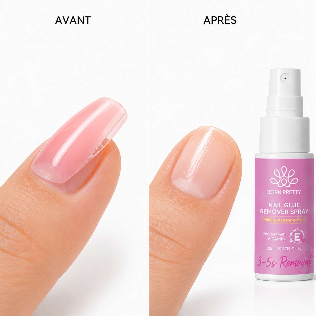 Avant/Après dépose Born Pretty