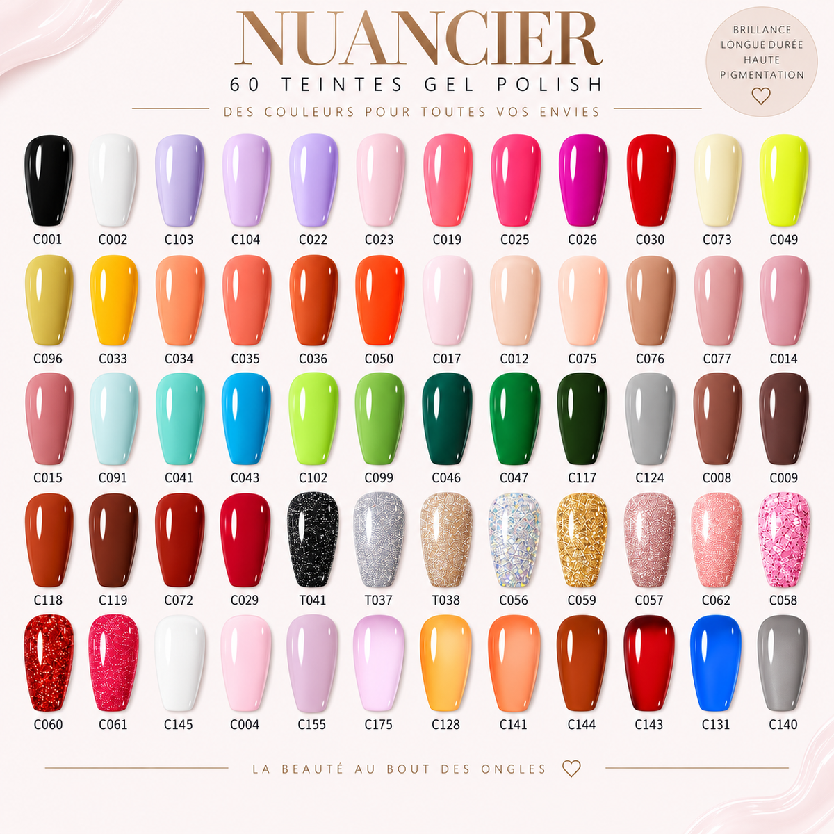 BOX VERNIS SEMI-PERMANENT BORN PRETTY — 60 COULEURS LE MONDE LESTHETIQUE