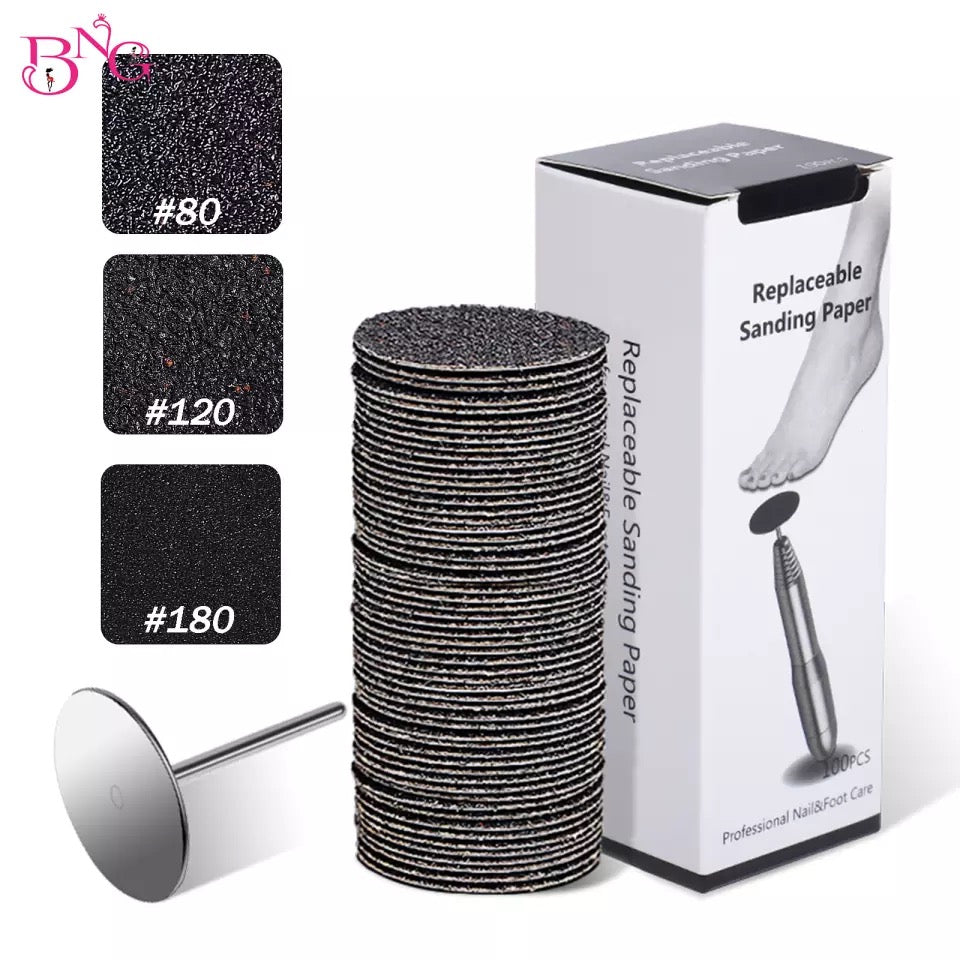 EMBOUT ACIER DISQUE ET RECHANGE DISQUE BOÎTE 100 PCS ROYALPEDINIALS DISTRIBUTION